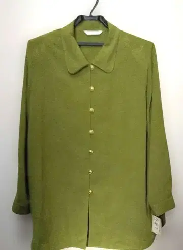 여성용 오버 블라우스 긴팔 그린 계열 봄/가을/겨울! 일본제!