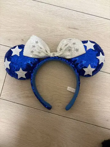 디즈니 파란 별과 리본 포함 머리띠