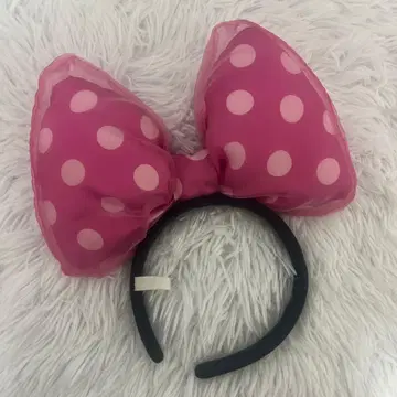 디즈니 Disney 머리띠 핑크 리본 구판