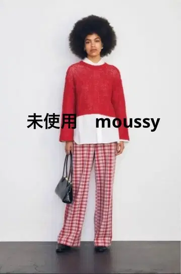 [ 미사용 ] moussy 체크 팬츠