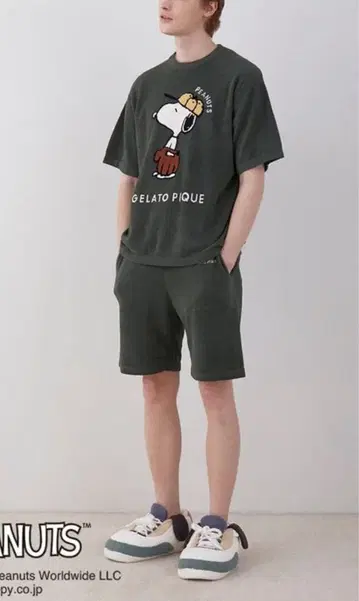 새상품 젤라피케 PEANUTS BASEBALL 자카드 팬츠 L