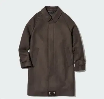 UNIQLO 유니클로 싱글 브레스 코트 스텐칼라 S 브라운