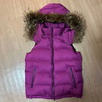 퍼 후드 다운 베스트 크롭 기장 시크 스타일 헤이세이 갸루 y2k 그런지