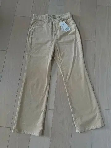 택 포함 새상품 아이보리 코듀로이 팬츠