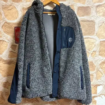 Duffer 플리스 자켓 XL 그레이/네이비