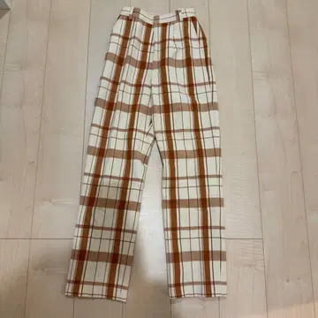 [ 미사용 ] moussy 체크 팬츠