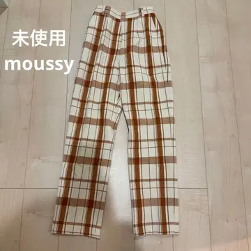 [ 미사용 ] moussy 체크 팬츠