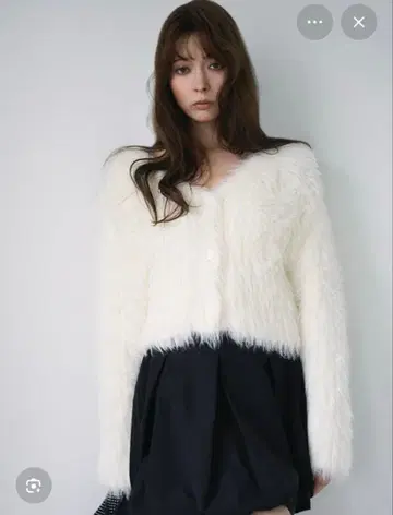 프레이 아이디 필름 샤기 니트 가디건