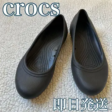 [ 컨디션 최상 ] CROCS 앳워크 플랫슈즈 펌프스 w6 블랙