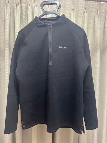 BRIEFING MENS 하프 지퍼 블랙 M