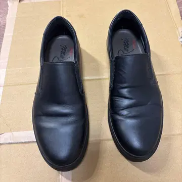 블랙 가죽 슬립온 슈즈 스테파노 로시