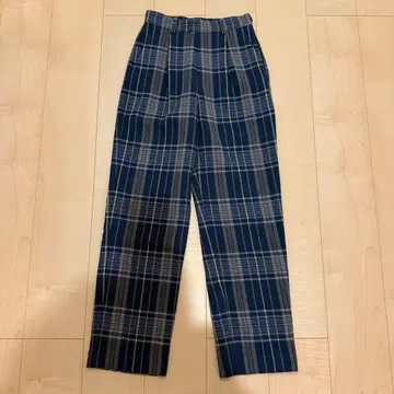 [ 새상품급 ] moussy 체크 팬츠 블루