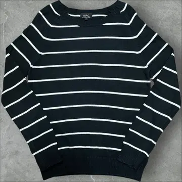 A.P.C 코튼 보더 니트 스웨터 APC