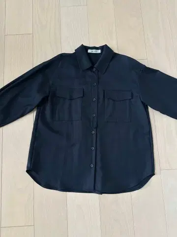 나노 유니버스 블랙 긴팔 포켓 셔츠