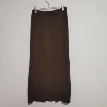 프릭스스토어 롱 스커트 브라운 리브