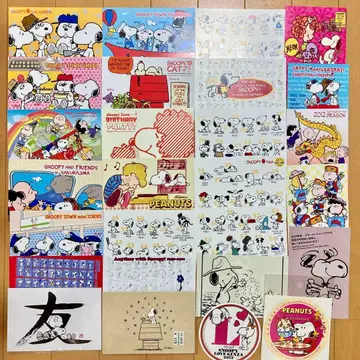 SNOOPY 스누피 매장 한정판 엽서 스티커 세트