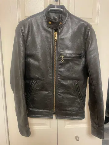 Vanson 블랙 가죽 자켓 싱글 라이더