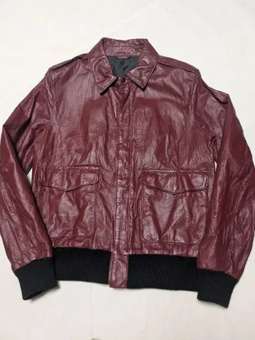 V-men 피그 레더 풀 집업 레더 자켓 A-2형