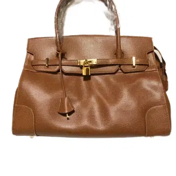 [ 미사용 새상품 ] 카데나 열쇠 포함 핸드백 가죽 브라운 자립형 빅