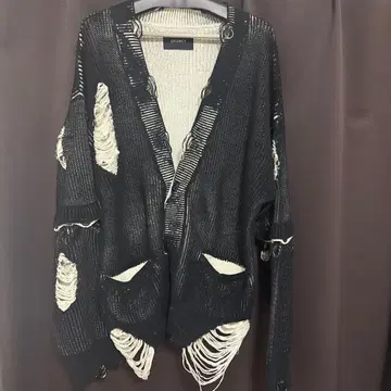 [ GRANCY ] 24AW 디스트랙션 디자인 빅 가디건