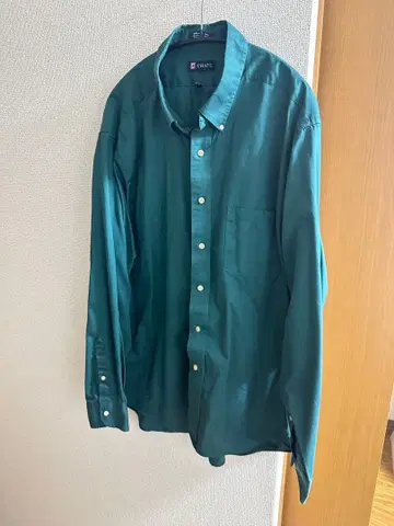 CHAPS 다크 그린 긴팔 셔츠 XXL