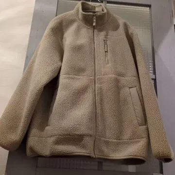 베이지 플리스 자켓