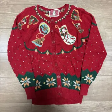 핑크하우스 크리스마스 니트 가디건