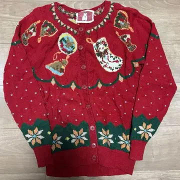 핑크하우스 크리스마스 니트 가디건