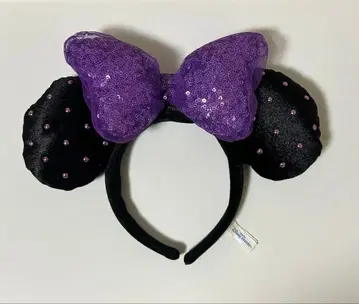 디즈니 미니 마우스 머리띠 블랙과 보라색