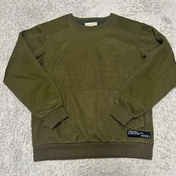 AVIREX 밀리터리 속기모 카키 니트 스웨터