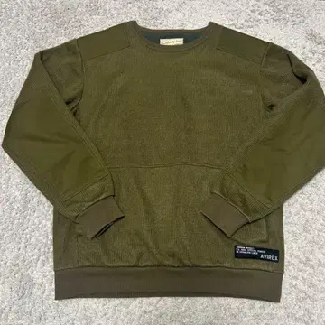 AVIREX 밀리터리 속기모 카키 니트 스웨터
