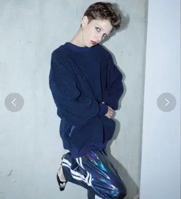 WONEM 워넴 오버사이즈 보아 상의 네이비