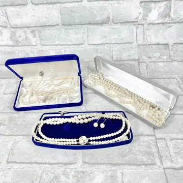 화이트 펄 목걸이 귀걸이 묶음 판매