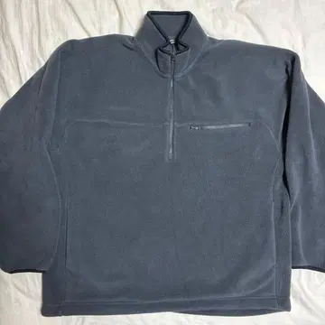 유니클로 플리스 오버 사이즈 하프 지퍼 풀오버 다크 그레이 L