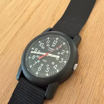 TIMEX 밀리터리 워치 블랙 손목시계 정크 취급