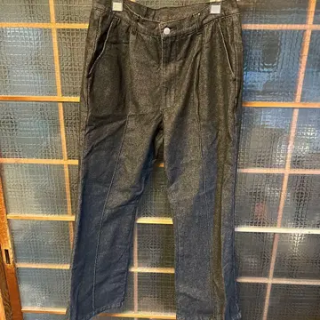 블랙 플레어 데님 청바지 halham