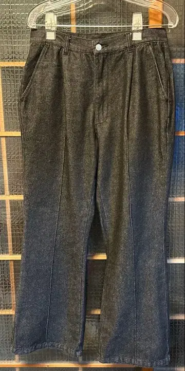 블랙 플레어 데님 청바지 halham