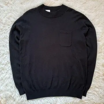 [택 포함 새상품] 체스터브로스 캐시미어 혼방 스웨터 포켓 블랙 L