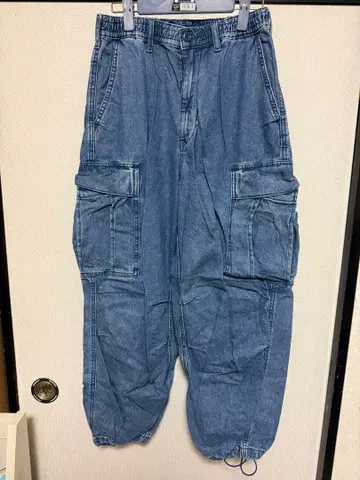 데님 블루 카고 팬츠 4 포켓