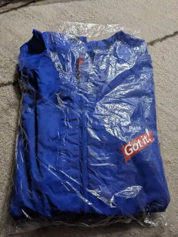 Pokka Got it! 후드 부착 파랑 나일론 자켓