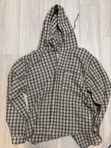 aeae 체크 후드 셔츠