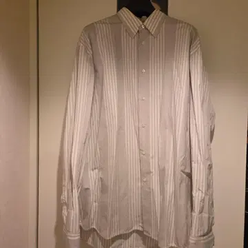 루크 부부 본가 JILSANDER 그레이 스트라이프 와이드 실루엣 셔츠