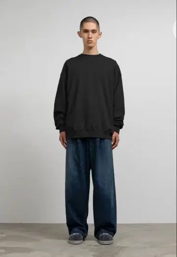 Graphpaper AZUMA 테리 스웨트 크루 트레이닝복