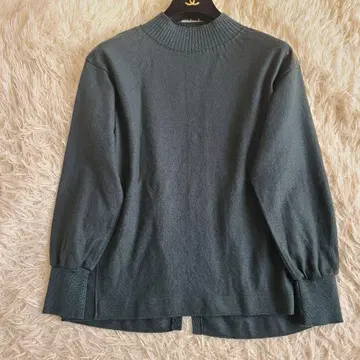 미사용급 24AW 23구 워셔블 울 밀드 저지 리브 디자인 티셔츠