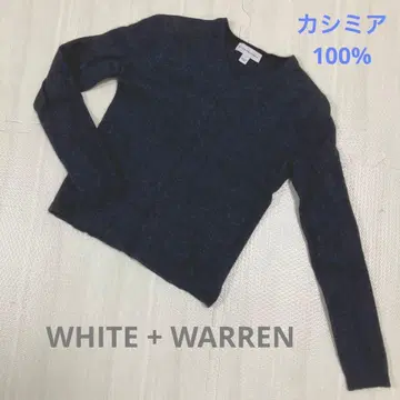 하자 있음 WHITE + WARREN 고급 캐시미어 100% 니트