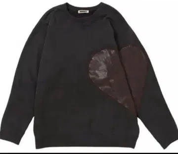 NKNIT 패턴 풀오버 스웨트 차콜 브라운