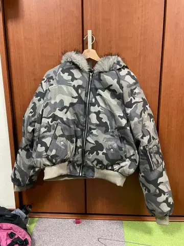 카모플라쥬 MA-1 플라이트 자켓 퍼 포함