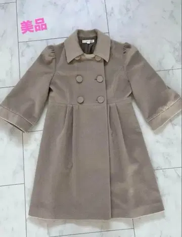 [ 새상품급 ] KLEIN PLUS 더블 브레스트 코트 무릎 기장 베이지