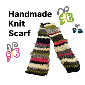 핸드메이드 멀티 보더 머플러 스트라이프 컬러풀 TINA:JOJUN