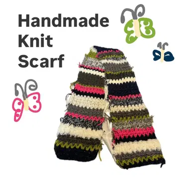 핸드메이드 멀티 보더 머플러 스트라이프 컬러풀 TINA:JOJUN